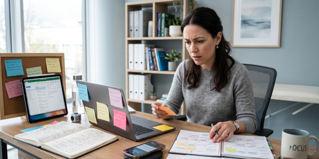 Img alt Adult ADHD symptoms affecting focus, organization, and daily productivity